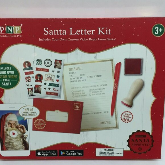 North Pole Santa Letter Kit Personal Video Message Christmas Child Write Sticker - Picture 1 of 6